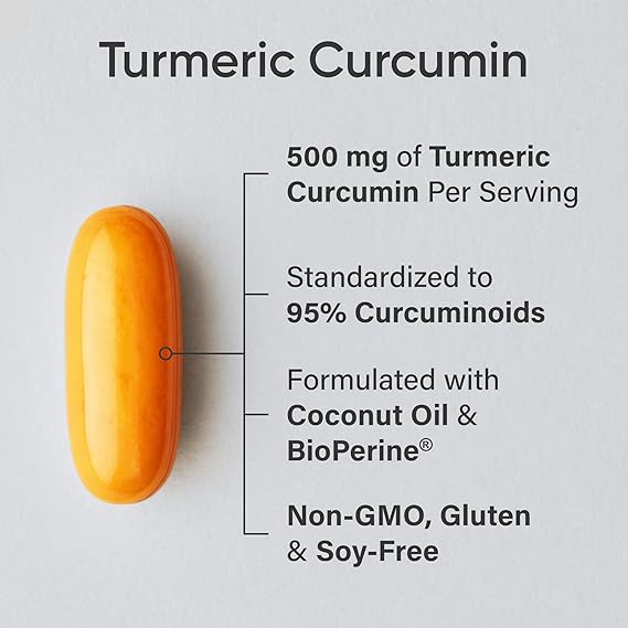 Sports Research® Turmeric Curcumin C3 Complex® w/BioPerine Black Pepper Extract & Organic Coconut Oil - Standardized 95% Curcuminoids · Non-GMO · Gluten Free - 120 Count Softgels - Image 6
