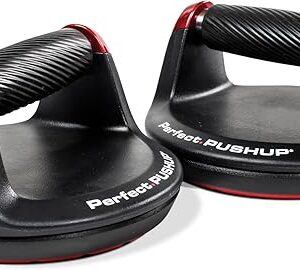 Perfect Pushup Elite - Rotating Handle Design with Steel Ball Bearings for Smooth, Effortless Handle Rotation - Ergonomic Grips, 8" Base & Textured, Non-Slip Bottom Treads - Supports up to 400lbs