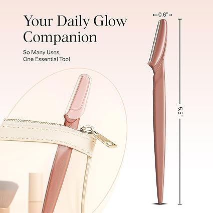 Kitsch Dermaplane Razor for Women Face – Face Razors for Women & Men, Eye Brow Razors & Face Shaver – Exfoliating Facial Razor & Dermaplaner as Skin Care Tool for Smoother Skin - Terracotta, 12 pcs - Image 4