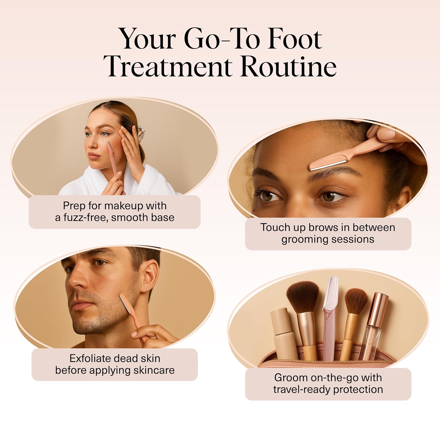 Kitsch Dermaplane Razor for Women Face – Face Razors for Women & Men, Eye Brow Razors & Face Shaver – Exfoliating Facial Razor & Dermaplaner as Skin Care Tool for Smoother Skin - Terracotta, 12 pcs - Image 3