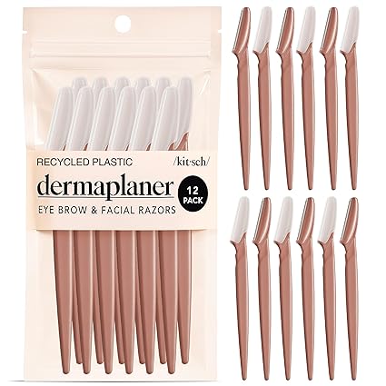 Kitsch Dermaplane Razor for Women Face – Face Razors for Women & Men, Eye Brow Razors & Face Shaver – Exfoliating Facial Razor & Dermaplaner as Skin Care Tool for Smoother Skin - Terracotta, 12 pcs - Image 2
